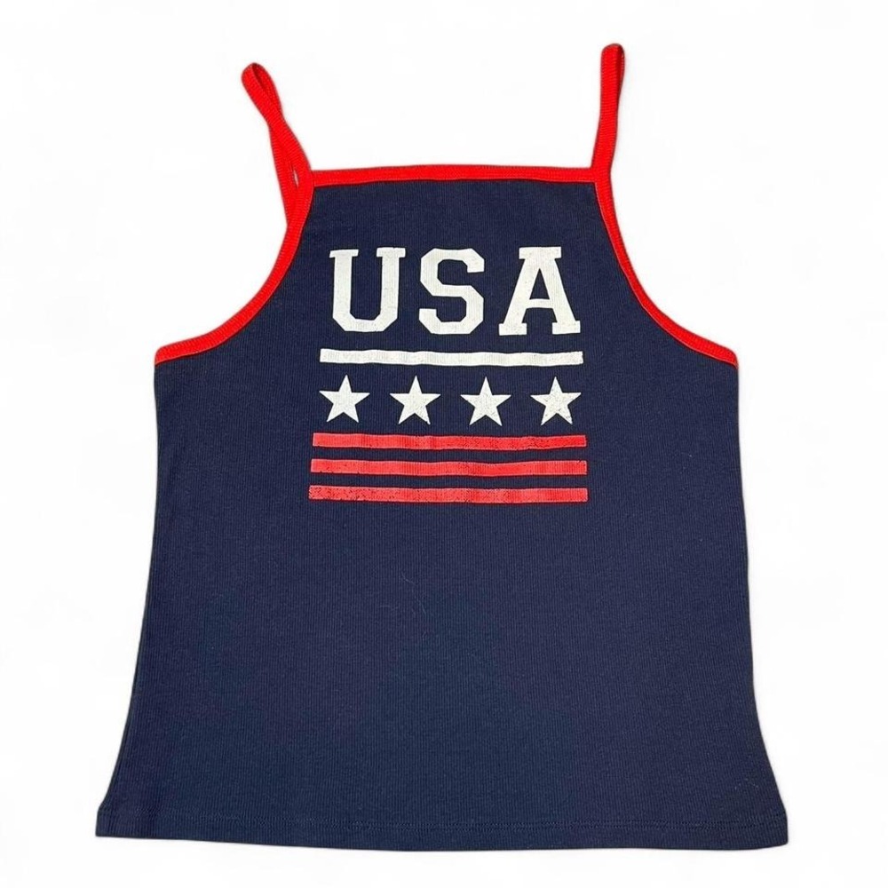 red white and blue USA tank top